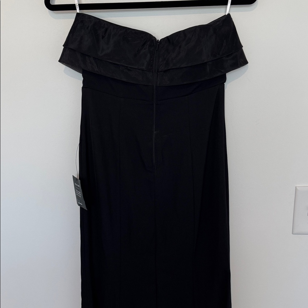 Lulu's NWT Brilliantly Bold Black Strapless Mermaid Maxi Dress - Size S - Picture 9 of 10
